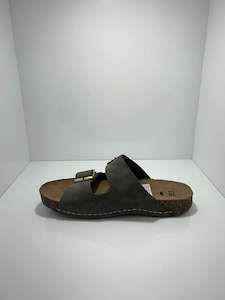 Cabello: Phoenix two strap cork sandal nubuck leather Cabello