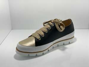 Pinto Di Blu: Pinto Di Blu Sneaker with Gold Lace 20810BR