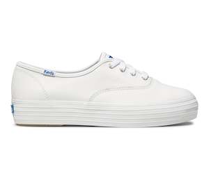 Hinako: Keds Triple Leather CVO  White Sneaker WH55748