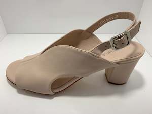 D J: Cilla Leather Heel with Ankle Strap D & J