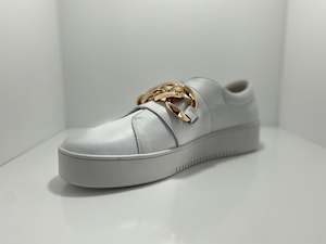 Layan Slip on Sneaker Gold Chain Riptape Strap D & J