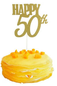 Just For Mum: Happy 50th cake topper/plaque