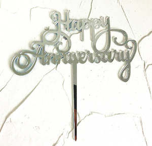 Anniversaries: "Happy Anniversary" cake topper