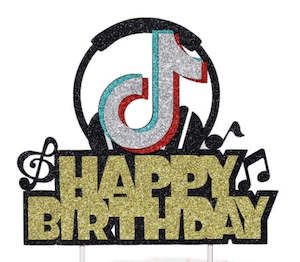 Social Media: Tick Tock Cake topper - Style B