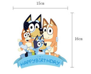 Bluey: Blue Heeler cake topper