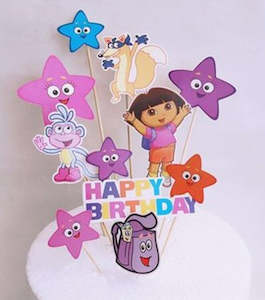 End Of Stock Sale Items: Adventure Girl cake topper