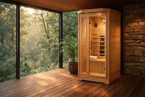 Solo Infrared Sauna Room - Premium 1-Person Sauna with Bluetooth & Colour Therapy