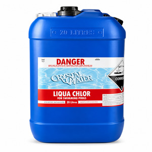 Liquid Pool Chlorine 20L | Pool Sanitiser & Algae Control | In-Store Pickup Only