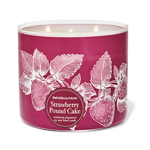 Bath Body Works: Strawberry Pound Cake by Bath & Body Works 3-Wick Scented Candle