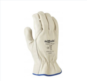 Tools & Equipment: Industrial Full Grain Riggers Gloves – Large