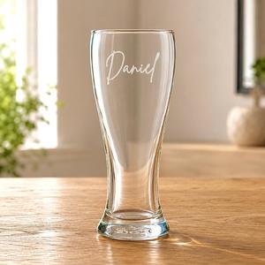 Personalised Unique Christmas Gifts: Custom Beer Glass with Name