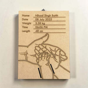 Personalised Unique Christmas Gifts: Personalised Newborn Keepsake with Birth Details