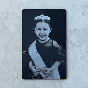 Personalised Unique Christmas Gifts: Engraved Photo Metal Wallet Card
