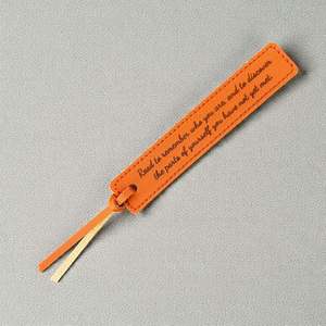 Personalised Unique Christmas Gifts: Personalised Leather Bookmark with Message
