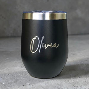 Personalised Unique Christmas Gifts: Engraved Insulated Coffee Cup with Name