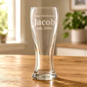 Personalised Gifts For All Occasions: Personalised 21st Birthday Beer Glass with Name