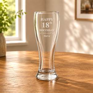 Personalised Gifts For All Occasions: Personalised 18th Birthday Beer Glass with Name