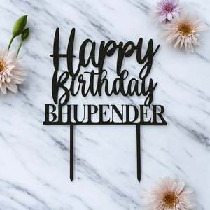 Personalised Cake Toppers: Happy Birthday Name Cake Topper