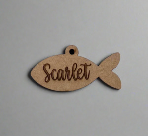 Engraved Fish Cat ID Tags