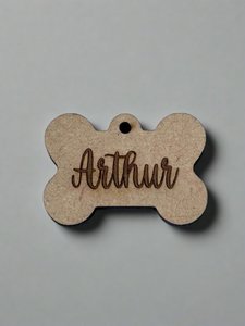 Engraved Bone ID Tag for Dogs