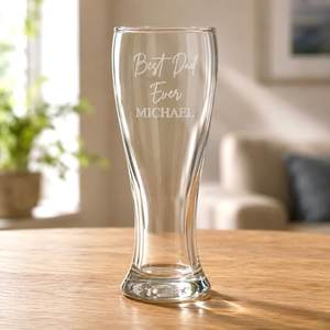 Personalised Engraved Pilsner Beer Glass for Dad 425ml