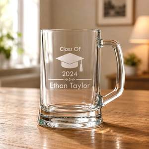 Personalised Engraved Beer Mug Graduation Gift