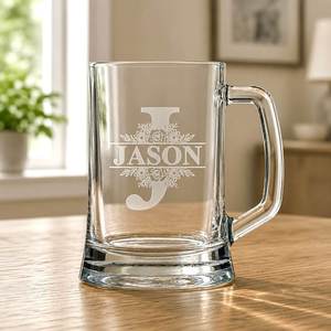 Personalised Split Monogram Beer Mug