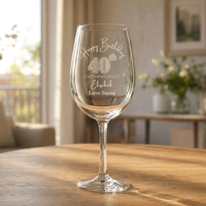 Personalised Birthday Wine Glass