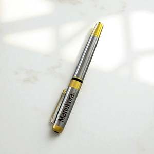 Personalised Teacher Gifts: Engraved Metal Pen Personalised with Logo or Name