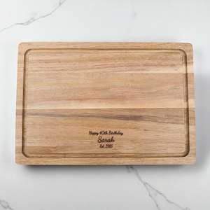Personalised Gifts For Mum: Personalised Birthday Chopping Board Engraved Name Date