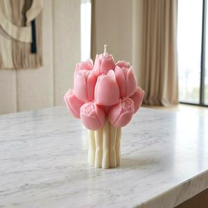 Personalised Corporate Gifts: Custom Soy Wax Tulip Bouquet Scented Candle