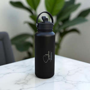 Personalised Engraved Water Bottles: Personalised Bridesmaid Stainless Steel Water Bottle