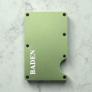 Personalised Metal Card Holder with Name or Message Engraved