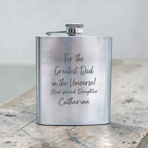 Engraved Hip Flask for Dad