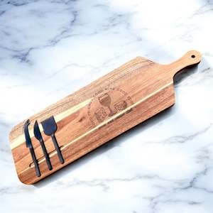 Personalised Wine & Cheese Board with Knives