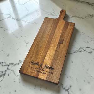 Personalised Gifts For Couples: Engraved Wedding Serving Board