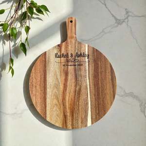 Personalised Gifts For Couples: Engraved Wedding Anniversary Serving Board
