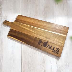 Personalised Client Gifts: Personalised Acacia Wood Business Serving Board