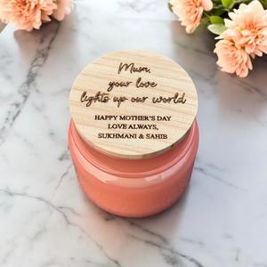 Personalised Engraved Candle for Mother’s Day