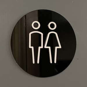 Signage: Acrylic Bathroom Sign