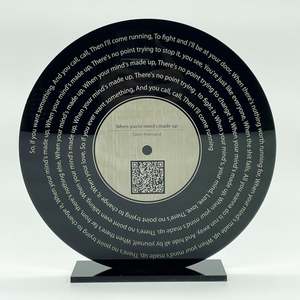 Lyrics Engrave Personalise Vinyl Record Art