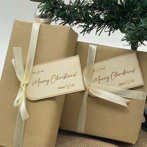 Christmas: Wooden Gift Tags (Set of 4)
