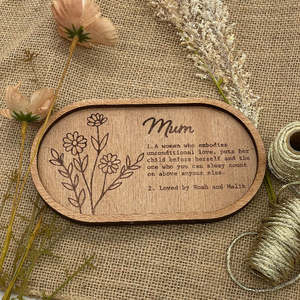 Gifts: Mum Wooden Trinket Tray