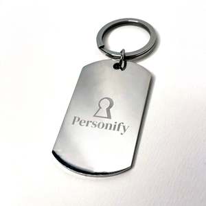New: Engraved Corporate Stainless Steel Keyring