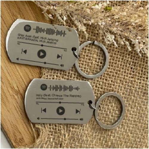 Metal Spotify Key Ring