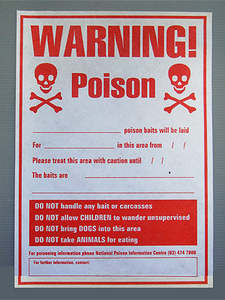 Pest Control: Poison Notification Signs