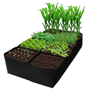 Pestrol Grow Bed With 8 Compartments Black