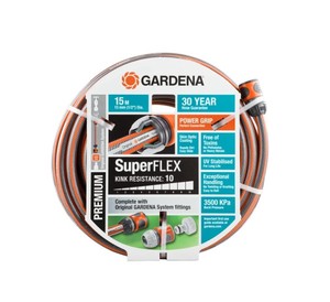 Products: Gardena 13mm Premium SuperFLEX Hose 15m