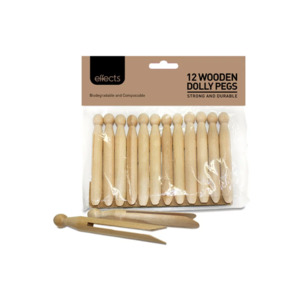 Products: Effects Eco Wooden Pegs 12 Pack