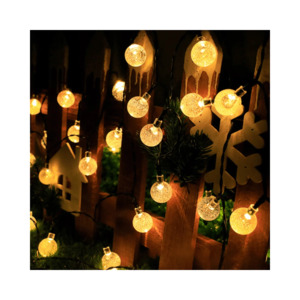 Products: Pestrol 7m Solar Crystal Globe Fairy Lights Warm Glow